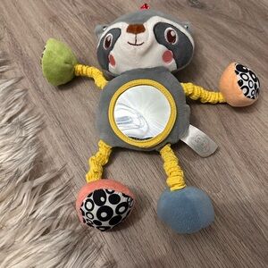 Colorful Plush Raccoon Toy - Rattle